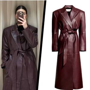 Magda Butrym H&M Tie-Belt Leather Coat.
Premium Selection.